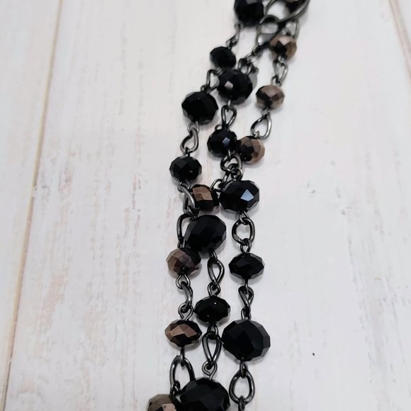 Premier Designs Multi Strand Hematite and Bead Necklace - Picture 3 of 3